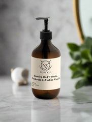 Hand & Body Wash, Patchouli & Amber Vanilla 490ml