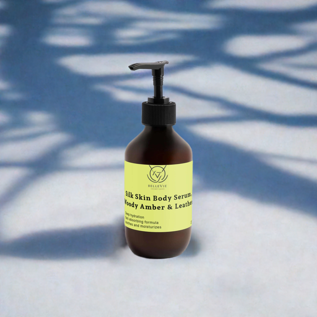 Silk Skin Body Serum, Woody Amber & Leather 270ml