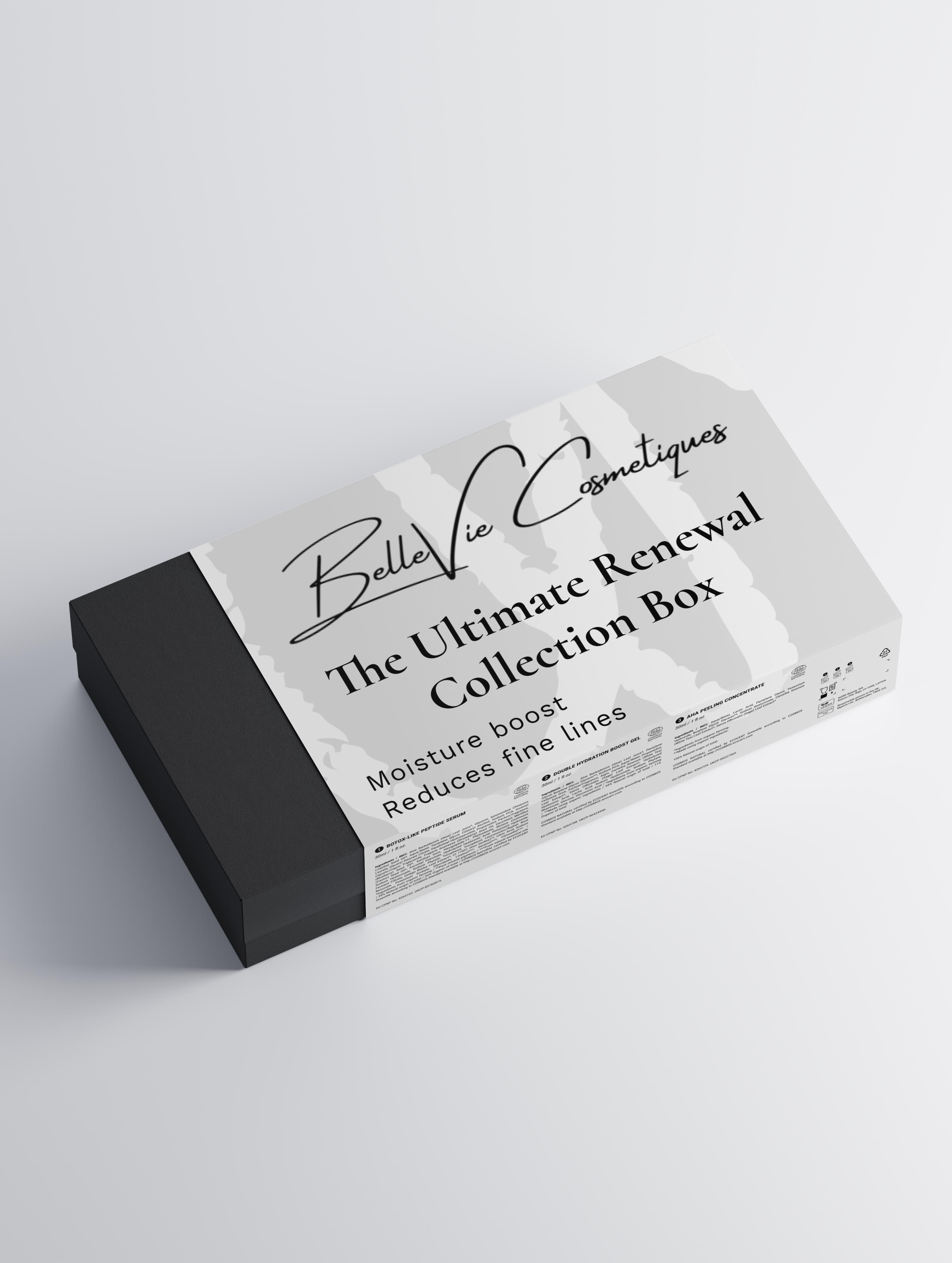 The Ultimate Renewal Collection Box - Double Hydration Boost Gel, Peptide Serum, AHA Peeling Concentrate